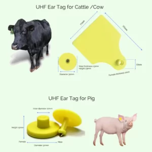 RFID Ear Tags Plastic Cattle Goat Cow Sheep Pig Tag