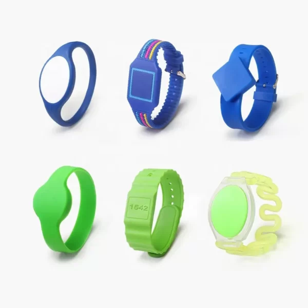 UHF Printable 125khz 13.56mhz HF RFID NFC RFID active chips tag Rubber Silicone Wristband bracelets